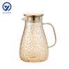 High-Borosilicate Glass Diamond Pattern Water Jug with Electroplating