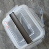 Large Size Glass Food Container with Handle of Plastic Top Cover