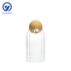 High-Borosilicate Glass Storage Jar with Bamboo Wood Ball
