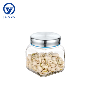 Glass Storage Jar with Stainless Steel Lid
