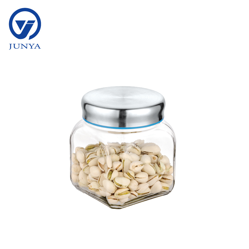 Glass Storage Jar with Stainless Steel Lid