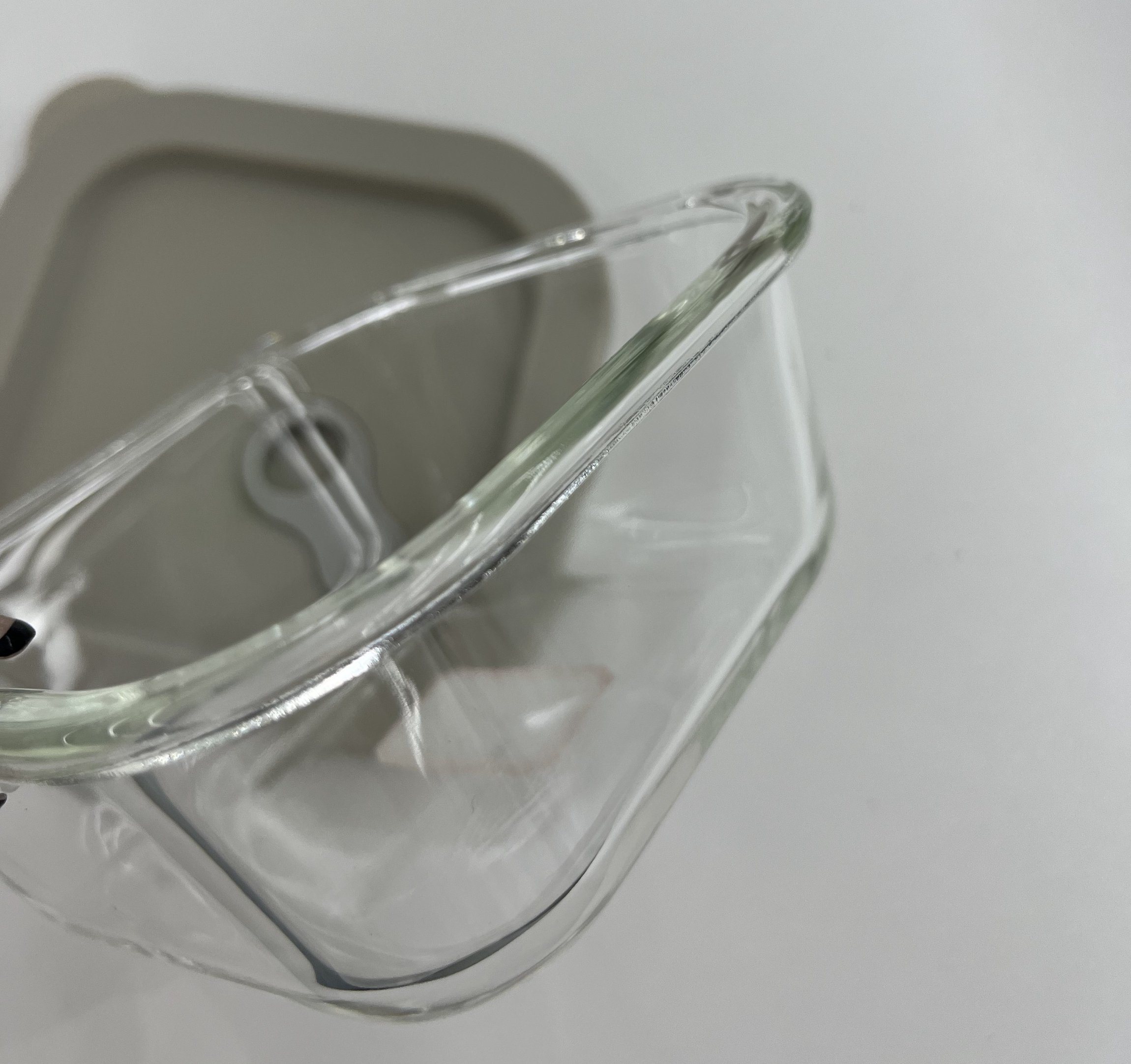 Square Glass Food Container with Silicon Lid