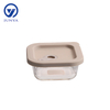 Square Glass Food Container with Silicon Lid