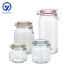 Glass Jar Square Shape with Steel Wire Buckle