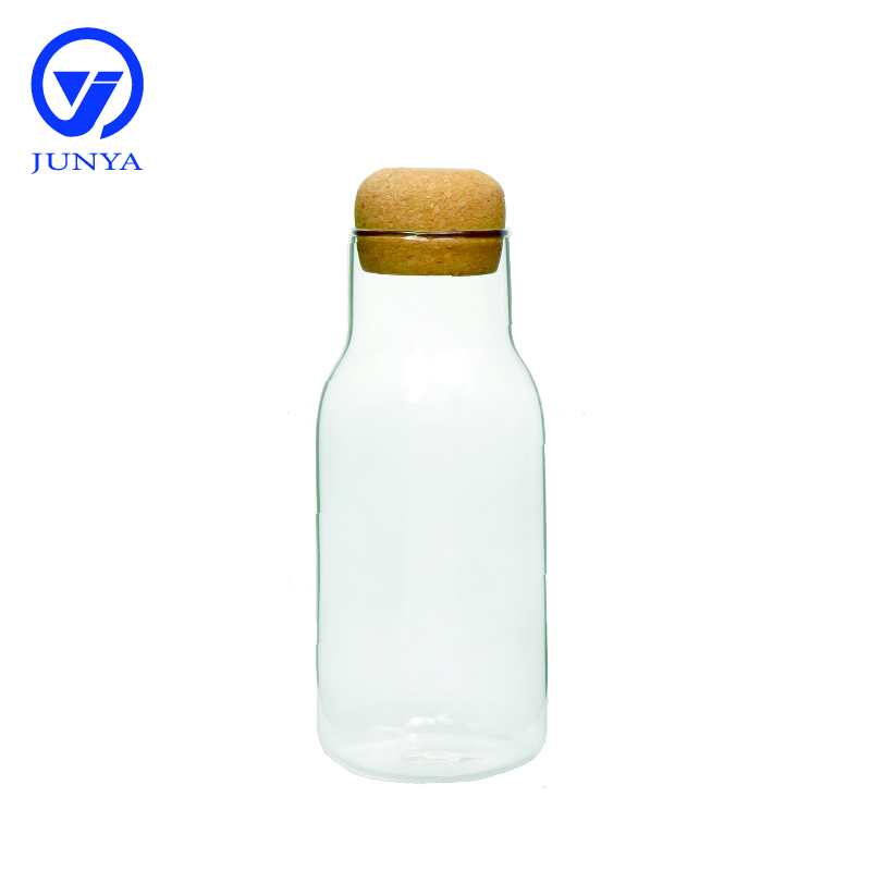 High-Borosilicate Glass Storage Jar with Bamboo Wood Bung