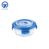 Round Glass Food Container with Plastic Valve Lid