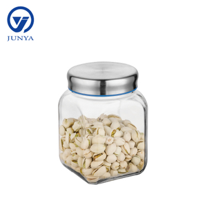 Glass Storage Jar with Stainless Steel Lid