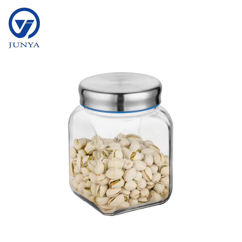 Glass Storage Jar with Stainless Steel Lid